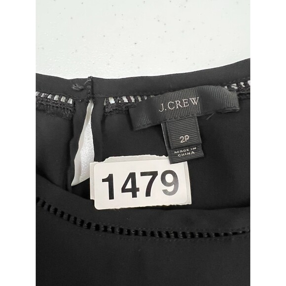 J Crew Black Sheer Sleeveless Blouse Tank - Women's 2 P *READ* - Picture 11 of 11